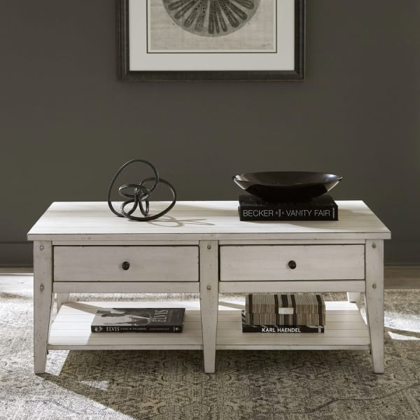 Lake House - Cocktail Table - White
