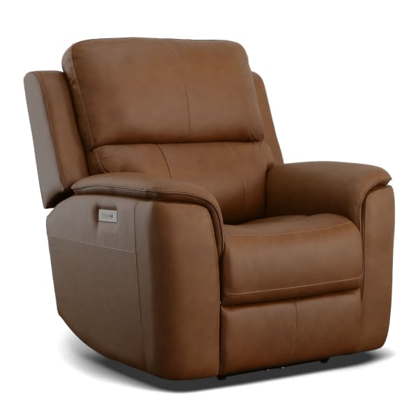 Henry - Power Recliner With Power Headrest & Lumbar - Caramel