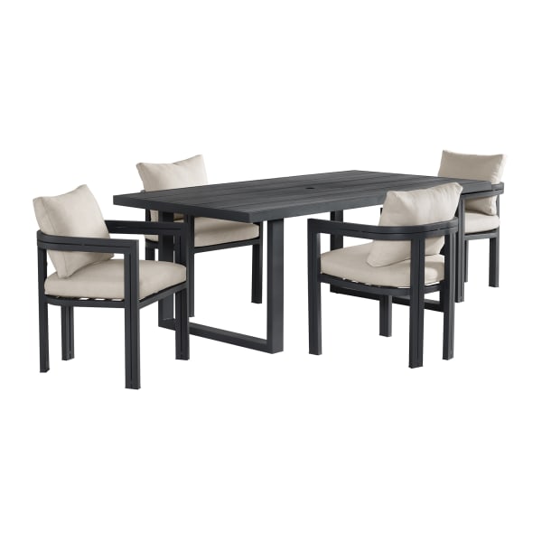Playa - 5 Piece Standard Height Dining Set (Table And Four Chairs) - Dark Gray