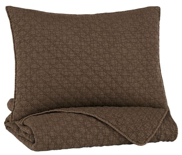 Ryter - Brown - Twin Coverlet Set