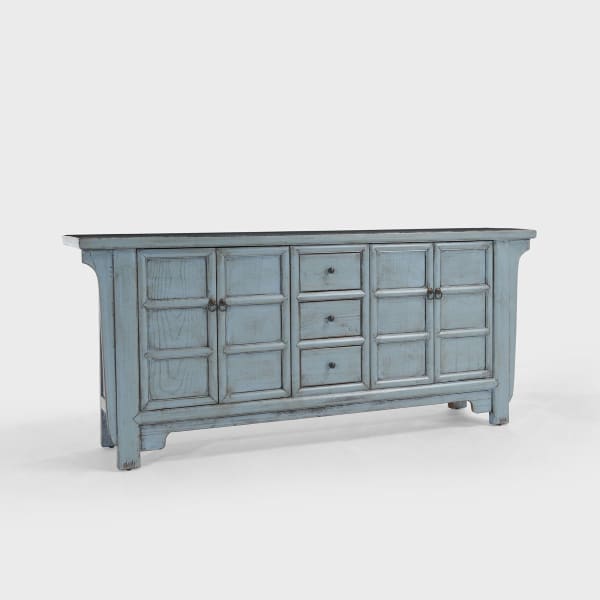 Crafton - 3 Drawer 4 Door Sideboard - Blue