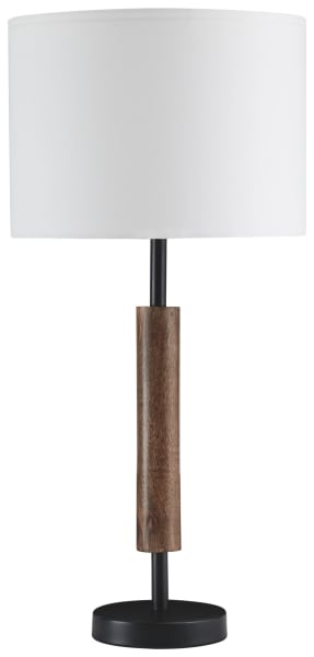 Maliny - Black / Brown - Wood Table Lamp (Set of 2)