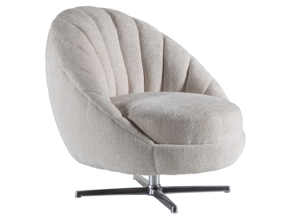 Artistica Upholstery - Lucille Swivel Chair - Polished Chrome Base - Beige