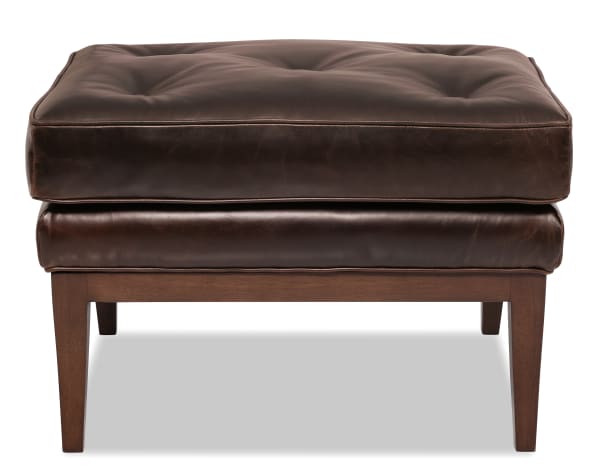 CC - Belvedere Tufted Footstool - Dark Brown