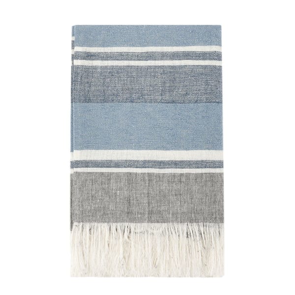 Throws - TC Lima Throw - Capri Blue/Dark Gray