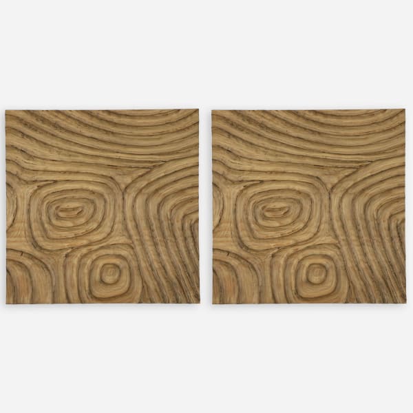 Channels - Wood Wall Decor - Light Brown