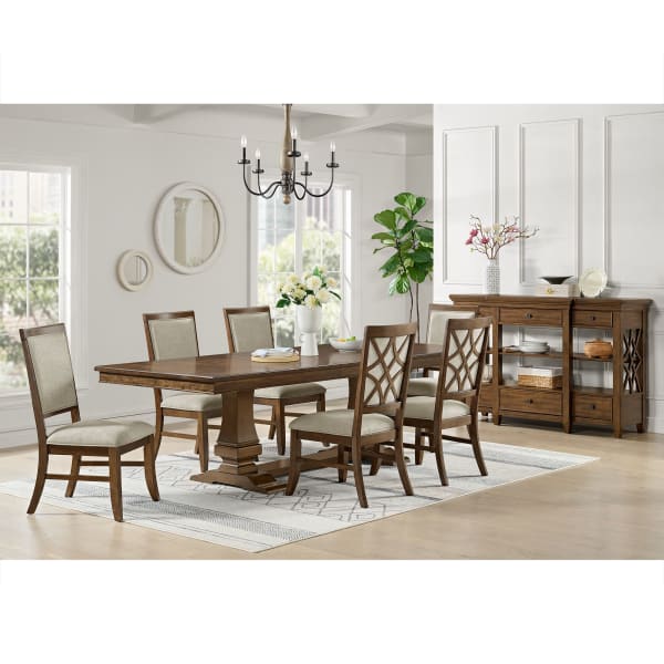 Phillipe - 7 Piece Standard Height Dining Set (Table And Six Chairs) - Cherry