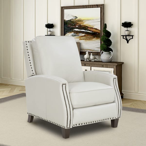 Melrose - Push Thru The Arm Recliner - Putty