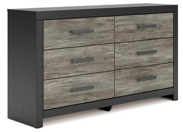 Broachmyn - Six Drawer Dresser - Black / Gray
