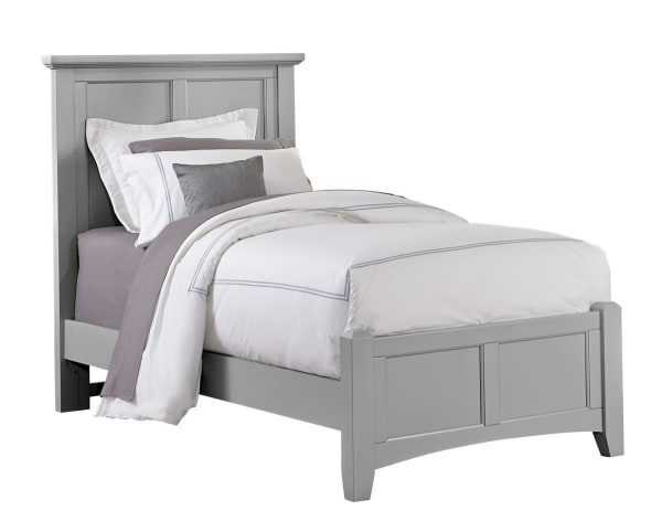 Bonanza Mansion Bed with Storage Footboard Gray Full
