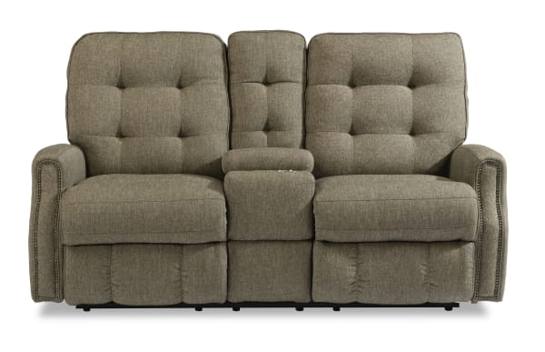 Devon - Power Reclining Loveseat with Console & Power Headrests