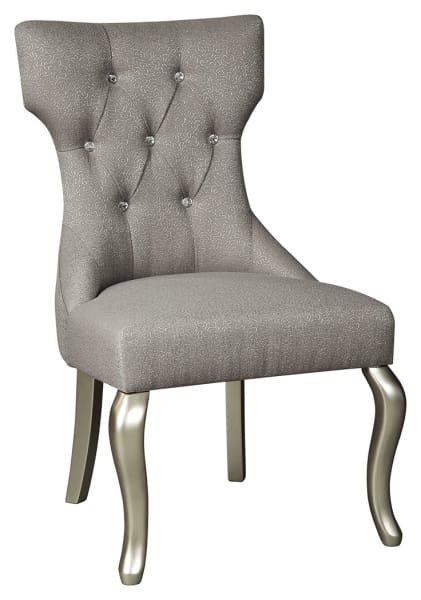 Coralayne - Silver/White - Dining UPH Side Chair (2/CN)