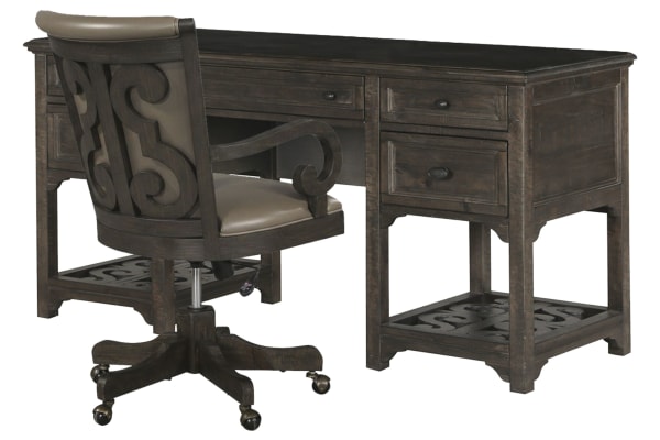 Bellamy - Desk With Chair - Peppercorn