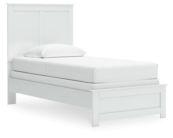 Bostwick Shoals - White - Twin Panel Bed With Framed Footboard