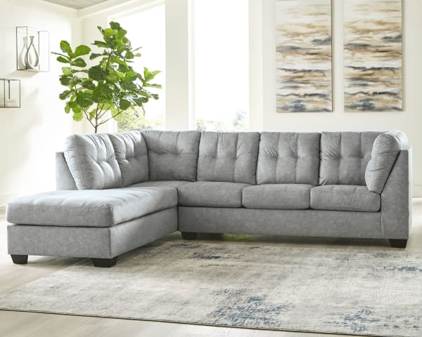 Falkirk - Steel - Left Arm Facing Corner Chaise Sectional 2 Pc Sectional
