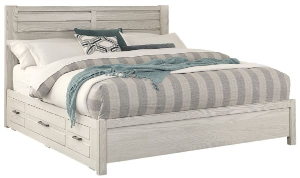 Highlands - King Plank Bed with 1 side storage