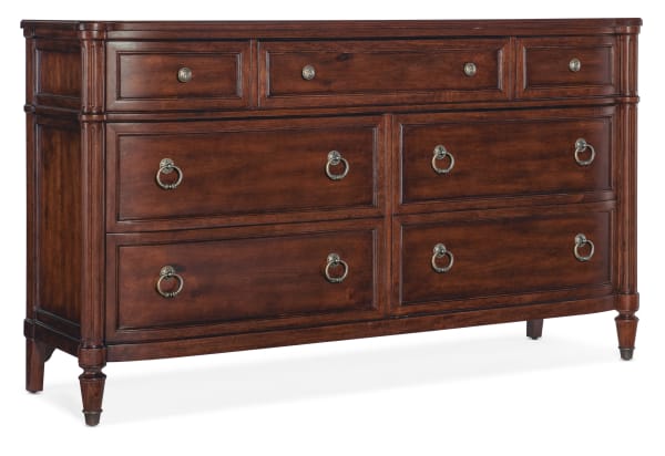 Charleston - Seven-Drawer Dresser - Dark Brown