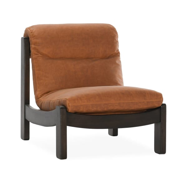 Owen - Leather Accent Chair - Brown