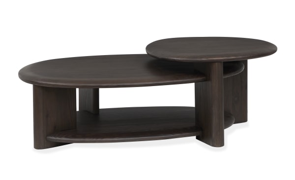Upton - Shaped Cocktail Table - Coffee Bean