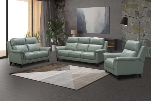 Kester - Sofa With Power Recline And Power Headrest - Mint