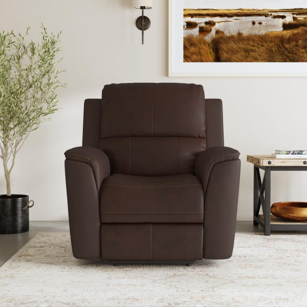Henry - Power Recliner With Power Headrest & Lumbar - Burnt Umber