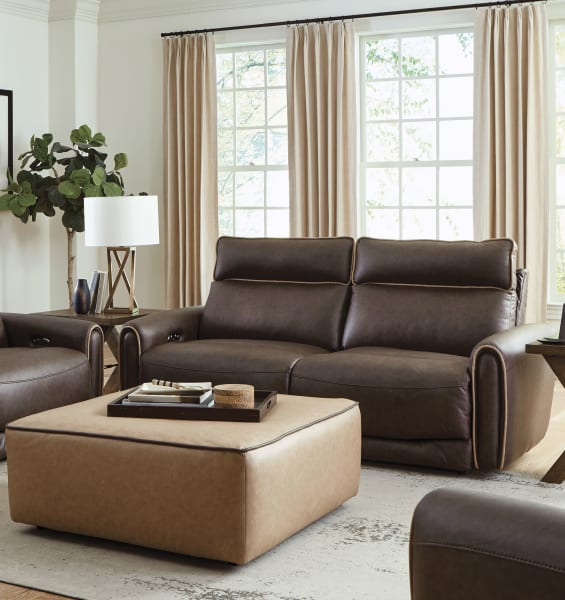 Nico - Power Reclining Sofa With Power Adjustable Headrest - Walnut