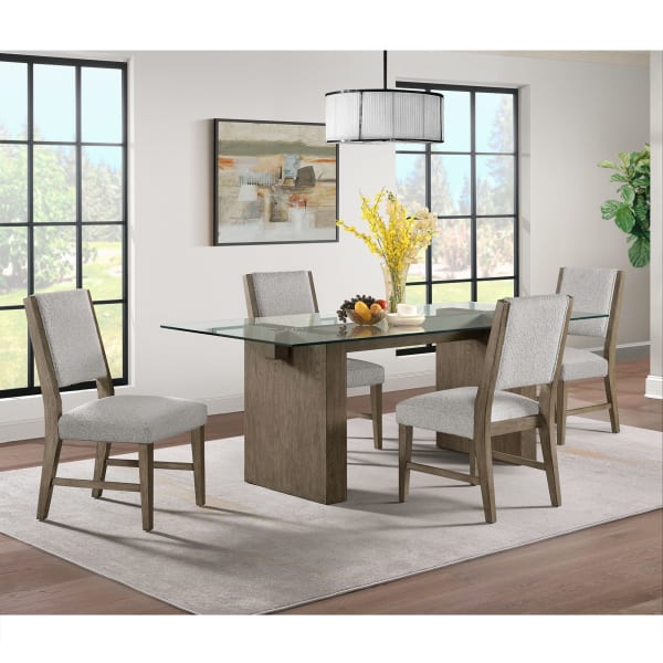 Conner - 5 Piece Standard Height Dining Set (Table And Four Chairs) - Oak