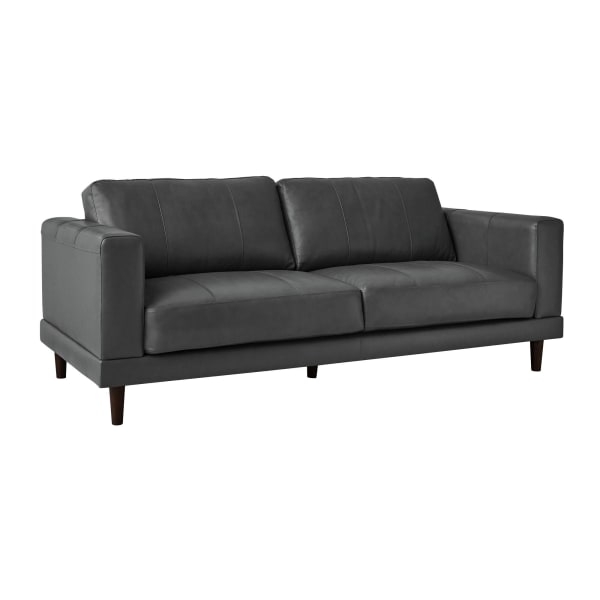 Hampton - Sofa - Fiero Charcoal (Top Grain / Pvc)