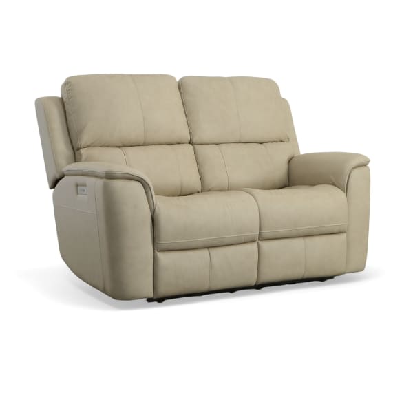 Henry - Power Reclining Loveseat With Power Headrests & Lumbar - Beige