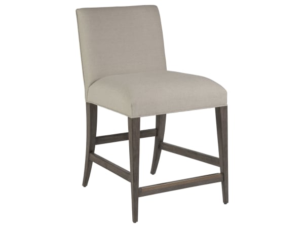 Cohesion Program - Madox Upholstered Low Back Counter Stool - Gray - Fabric