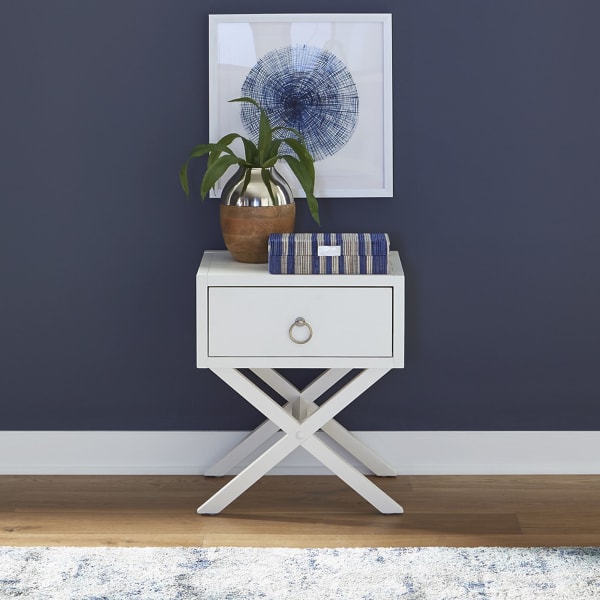 East End - 1 Drawer Accent Table - White
