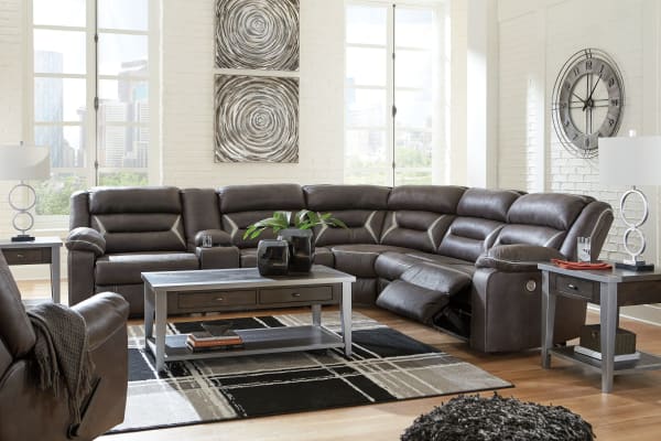 Kincord - Midnight - 5 Pc. - Left Arm Facing Power Sofa With Console 4 Pc Sectional, Rocker Recliner