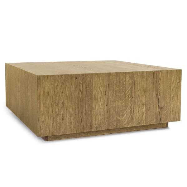 Layne - Square Coffee Table With Casters - Light Brown