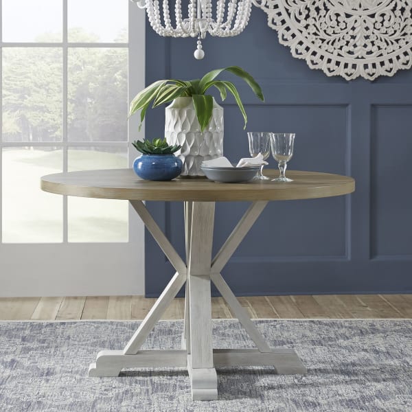 Lakeshore - Single Pedestal Table - White