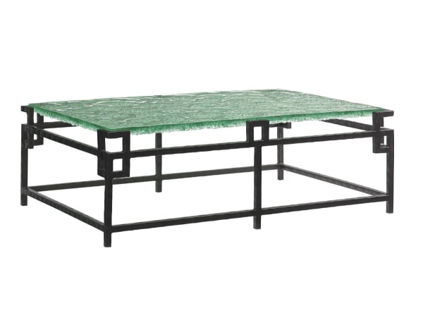 Island Fusion - Hermes Reef Glass Top Cocktail Table - Black