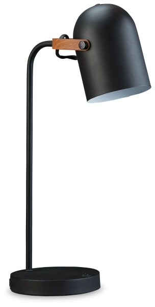 Ridgewick - Black / Brown - Metal Desk Lamp 