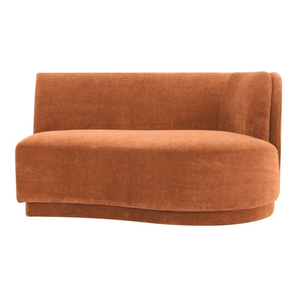 Yoon - Right Chaise - Fired Rust