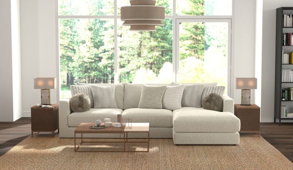 Ritzy - 3 Piece Modular Sofa Chaise (RSF Chaise) - Bone