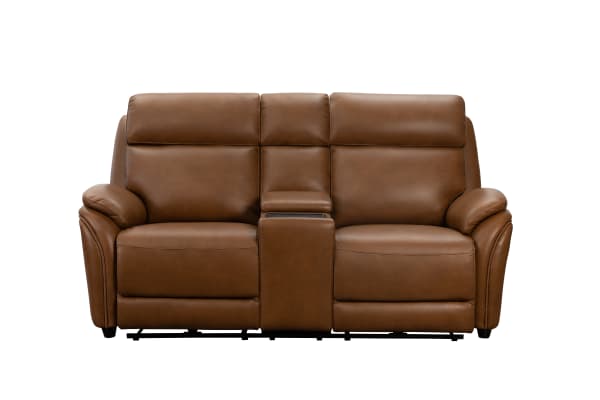 Corry - 3P Console Loveseat (Phone Charger And Hidden Cupholders) - Simon-Saddle