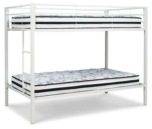 Broshard - White - Twin/twin Metal Bunk Bed
