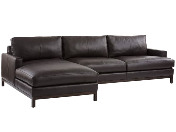 Barclay Butera Upholstery - Horizon Leather Sectional - Dark Brown