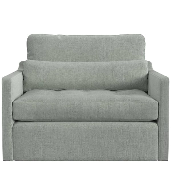 Slope - Tufted Swivel Chair-And-A-Half - Criss Cross Sea Salt