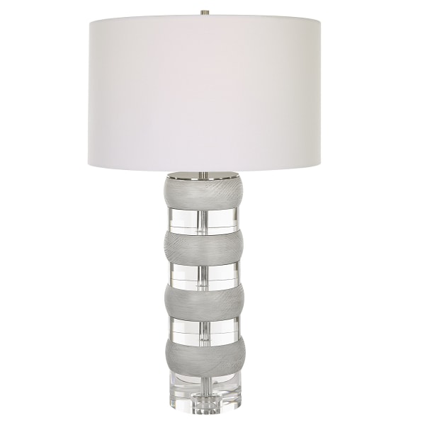 Band Together - Crystal & Wood Table Lamp