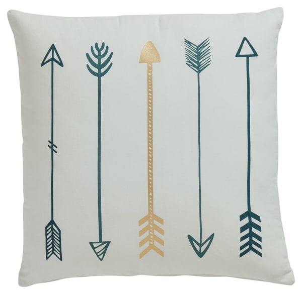 Gyldan - White / Teal / Gold - Pillow (Set of 4)