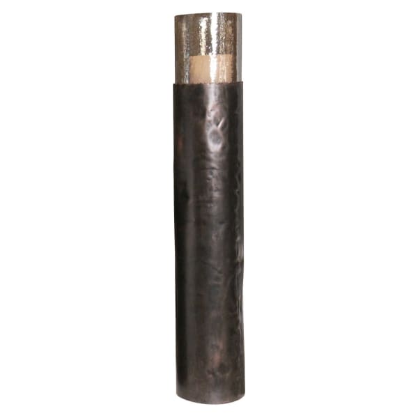 Rigina - Large Floor Hurricane Candleholder - Bronze / Brown