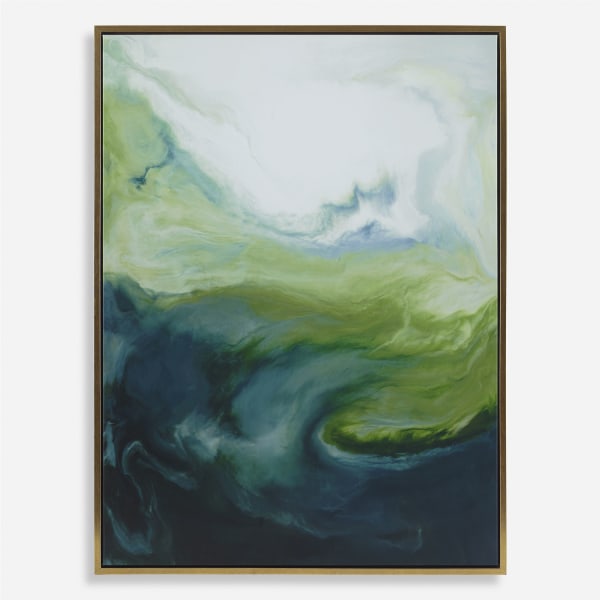 Serene Green - Framed Abstract Art