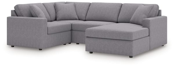 Modmax - 4-Piece Sectional With Raf Corner Chaise, With Laf Corner Chair - Granite