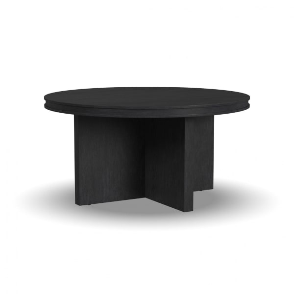 Waterfall - Round Coffee Table - Black