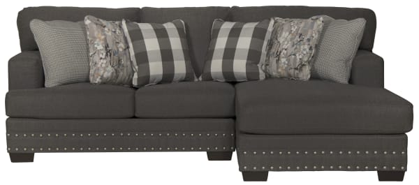 Crawford - 2 Piece Sofa Chaise With RSF Chaise With 6 Included Accent Pillows