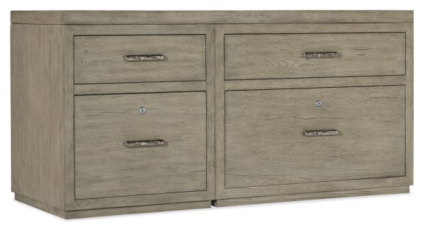 Linville Falls - 60" Credenza With File And Lateral File - Gray
